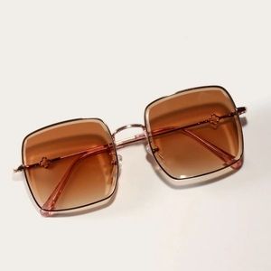 Square Metal Frame Sunglasses